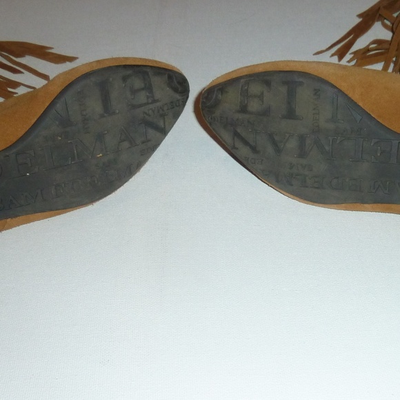 Sam Edelman Utah Fringe Tan Boots Moccasubs Pull On - Picture 7 of 8